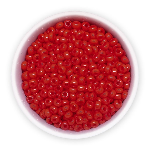 Taille 8/0 Rocailles 3mm 20g Opaque rouge vif Rocailles tchèques NR 311-19001-93170 Broderie Grand teint