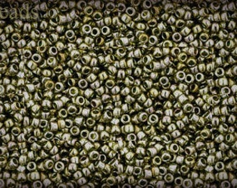 15/0 TOHO seed beads 10g Toho beads 15/0 seed beads Green Tea 15-457