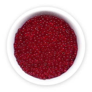 Seed beads 10/0 20g Red transparent Czech glass Rocailles Preciosa NR 578 311-29001-90090 Embroidery Colorfast