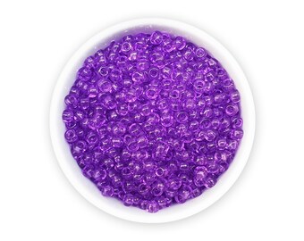 3mm seed beads 20g 8/0 Czech rocailles Purple NR 331-19001-01623