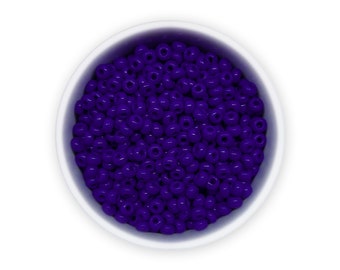 Size 8/0 Seed beads 3mm 20g Opaque dark blue Czech rocailles NR 311-19001-33060 Embroidery Colorfast