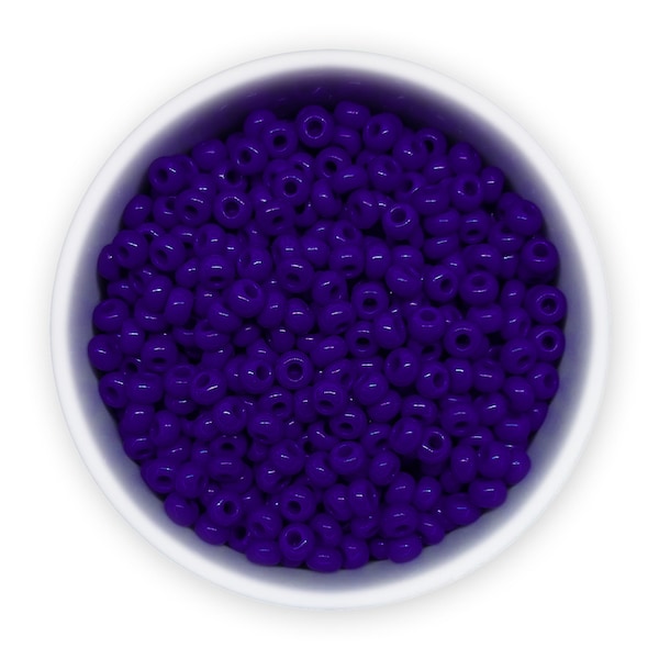 Size 8/0 Seed beads 3mm 20g Opaque dark blue Czech rocailles NR 311-19001-33060 Embroidery Colorfast