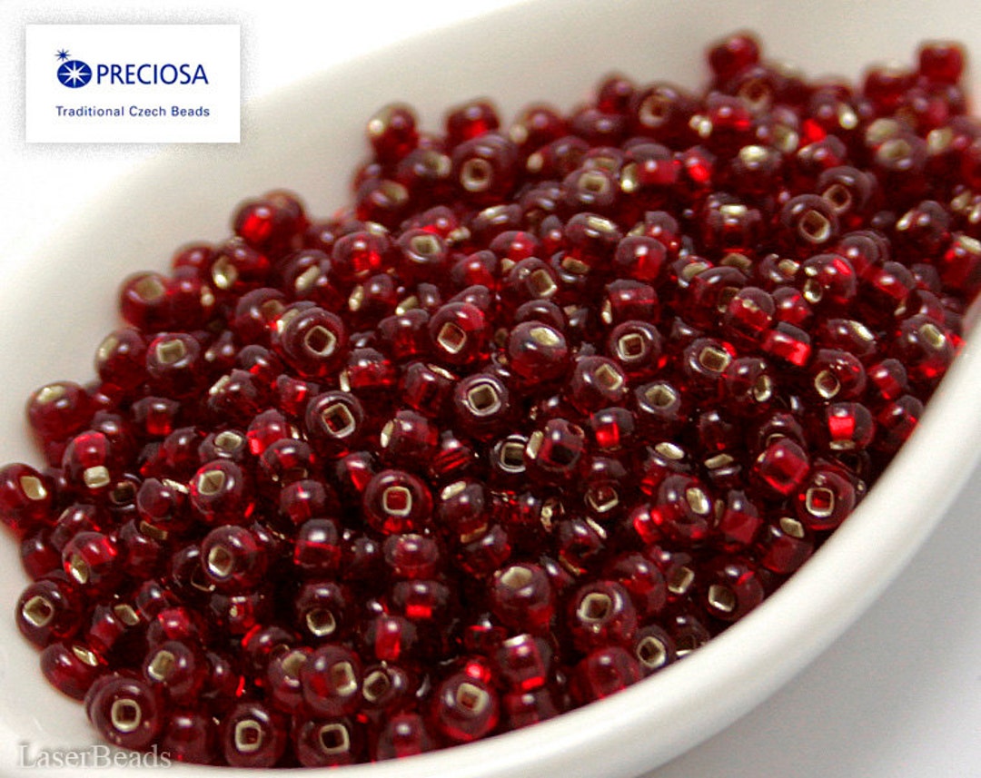 ダークレッドシルバーラインシードビーズ 7/0 (20g) NR 157 - Etsy 日本