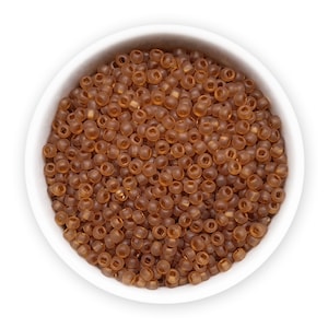 20g Seed beads 10/0  Topaz brown matte frosted Czech Rocailles NR 658 Embroidery Colorfast