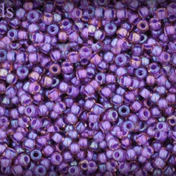 2mm TOHO Seed Beads, Size 11/0, Rainbow Rosaline/Purple Lined (10g) TR-11-928