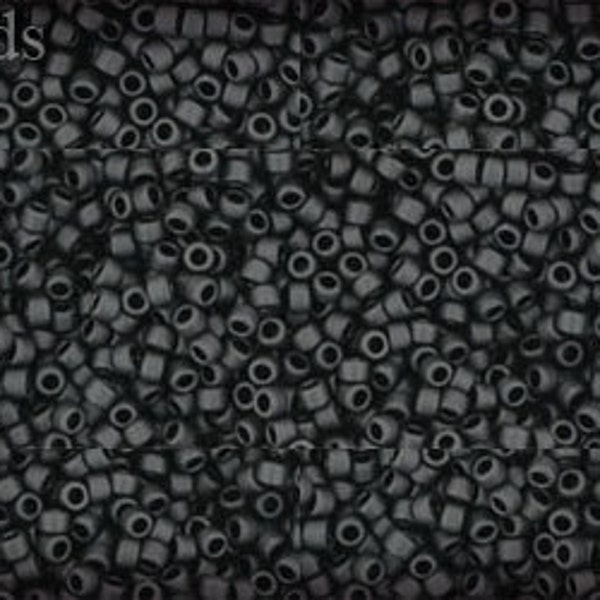 15/0 TOHO seed beads 10g Toho beads 15/0 seed beads Black Jet 15-49F Frosted Matte beads