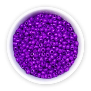 3mm size 8/0 Seed beads 20g Opaque bright purple coated Czech rocailles NR 331-19001-16A28 seedbead