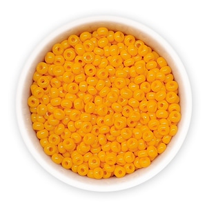 Opaque Orange Czech Seed Beads, Size 8/0 (20g) NR 311-19001-93110