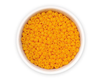 Bala & Fillic Perline Di Semi In Vetro Opaco Arancione, 8/0 (3mm), Circa 4000 Pezzi (110g) In Scatola, Per Creazione Gioielli Fai Da Te