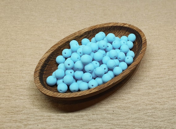 Perle Di Vetro Vintage Rotonde Opache Blu Turchese 5 Mm Made In Japan (20) VGB157 - Foto 8