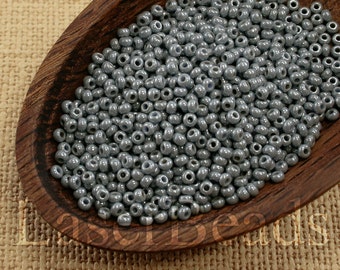 20g Seed beads 11/0 Opaque Gray Pearl Luster Seed Bead Rocailles NR 293 Opaque seed beads Gray seed beads