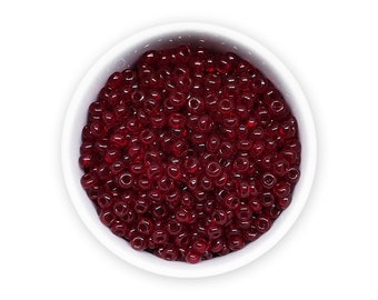 Czech seed beads size 8/0 (20g) Dark red Preciosa rocailles 3mm NR 311-29001-90090 Embroidery Colorfast