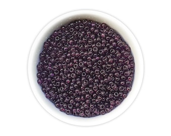 Transparent purple seed beads 10/0 20g Czech rocailles NR 20060 Embroidery Colorfast