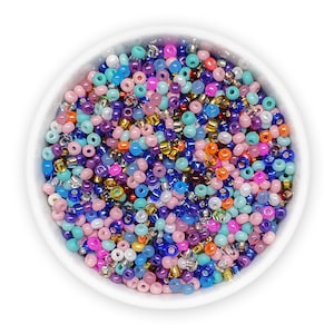 Gemischte Rocailles 20g Opak regenbogen Tschechische Rocailles Größe 11/0 MIX-116 Mix Assorted beads