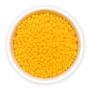 Preciosa Seed Beads size 10/0 20g Sunny Yellow Opaque Czech glass Rocailles NR 23-10A 83130 Embroidery Colorfast
