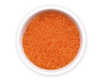 Czech rocailles 20g 10/0 Orange seed beads Preciosa Ornela glass Nr 311-29001-90000 Embroidery Colorfast