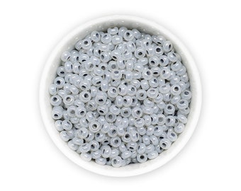 20g Grey Seed beads 7/0 Opaque Light Gray Coated Seed Bead Rocailles NR 180