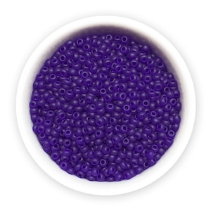 Seed beads 10/0 20g Dark Blue Purple Czech rocailles frosted matte NR 331-39001-30100 Embroidery Colorfast