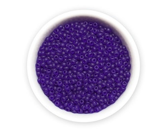 Seed beads 10/0 20g Dark Blue Purple Czech rocailles frosted matte NR 331-39001-30100 Embroidery Colorfast
