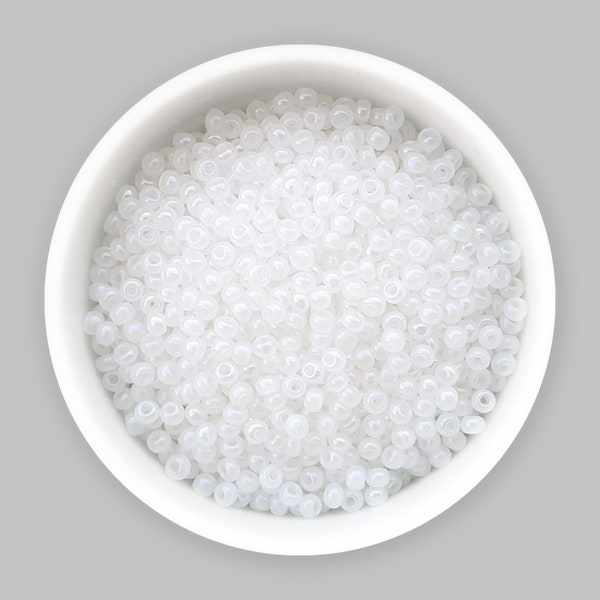 20g Size 10/0 Seed Beads White Pearl Czech Preciosa Ornela rocailles luster NR 525 331-29001-57205 Embroidery Colorfast *