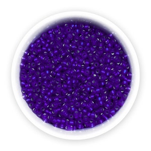 Seed beads 10/0 20g Dark night Blue Czech silver lined rocailles frosted matte NR 331-39001-37100 Embroidery Colorfast