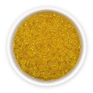 3 mm Czech seed beads size 8/0 (20g) Yellow Preciosa rocailles 3mm NR 311-19001-80010 Embroidery Colorfast