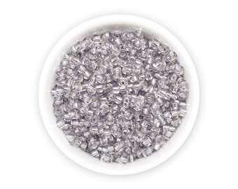 3mm seed beads 20g 8/0 Czech rocailles seed beads Lavender Gray Silver Lined beads NR 590