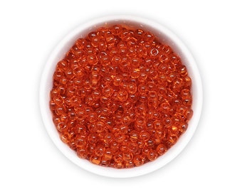 Czech seed beads size 8/0 (20g) Orange Preciosa rocailles 3mm NR 311-29001-90030 Embroidery Colorfast