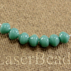 50 Stück blaue Perlen 6mm | Blaue Glasperlen | Rundes Böhmisches Glas | Opak Blaue Potato Glasperlen letztes Czechbeads
