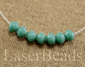 50pc blue beads 6mm | Blue glass beads | tuq round Czech Glass | Opaque Blue beads Potato last