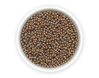 2mm Bronze Czech Seed Beads, Size 11/0 Preciosa Rocailles, 20g NR 846 01610