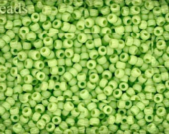 TOHO Rocailles 11/0: Opak Frosted Sour Apple, 10g TR-11-44F