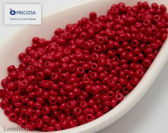 Red seed beads 20g 9/0 Czech Opaque Rocailles Preciosa Ornela NR 151-9 93210