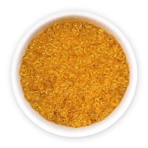 Czech seed beads size 8/0 (20g) Orange yellow Preciosa rocailles 3mm NR 311-19001-80060 Embroidery Colorfast