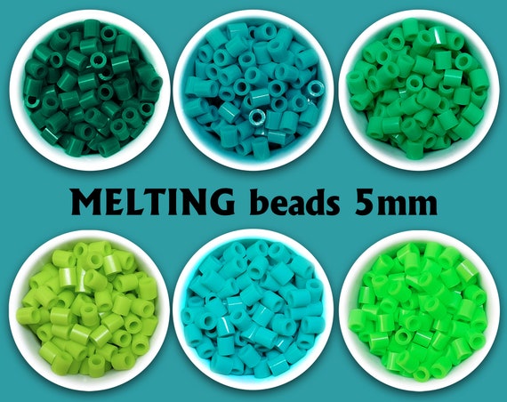 Melting Beads 5mm 800pc Fuse Ironing Plastic Green Teal 