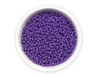 Perles de Rocailles 12/0 20g Rocailles Tchèques Enduites Violettes Opaques NR 609