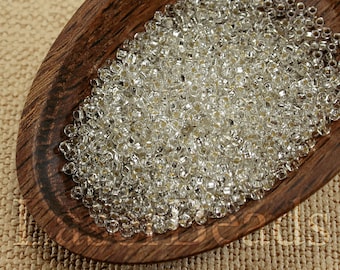 Cuentas de rocalla checas de 2 mm con revestimiento de plata, 11/0, 20 g, 78102/29001, NR 317
