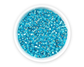 Sky blue seed beads 8/0 Czech rocailles 3mm 20g silver lined NR 331-29001-67010 Embroidery Colorfast