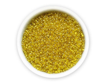 Yellow Seed beads 10/0 20g Czech glass rocailles NR 777