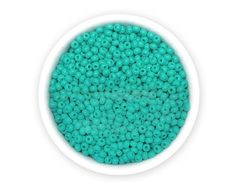 20g Seed beads 10/0 Opaque Turquoise Blue Seed Bead Rocailles NR 639 63130 Embroidery Colorfast