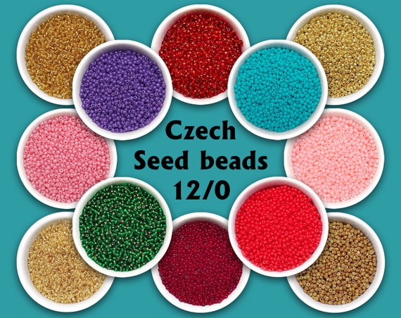 Czech Seed Bead Set 10/0 or 8/0 12x0.5oz Preciosa Rocailles