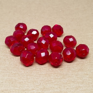 12pc Red 10mm faceted czech beads Large red round beads fire polished beads 10 mm czechbeads