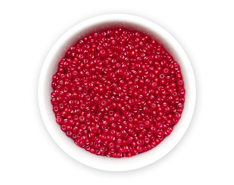Preciosa Ornela glass Nr 542 02079 Czech rocailles 20g 110 Red seed beads frosted