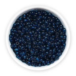 3mm Dark blue seed beads 20g 8/0 Czech rocailles NR 311-19001-60100 Embroidery Colorfast