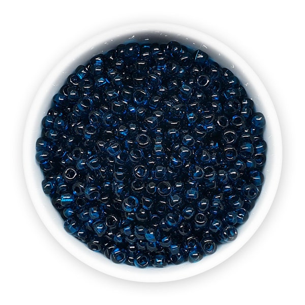 Rocailles tchèques 8/0, 3 mm, bleu foncé, 20 g, rocailles tchèques 8/0 NR 311-19001-60100, broderie grand teint