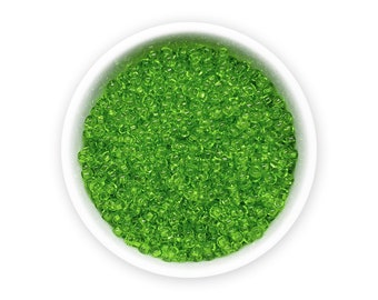 20g Czech Seed Beads size 10/0 Grass Green Preciosa Rocailles transparent 311-29001-50220 Embroidery Colorfast