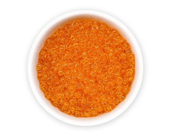 Perline Di Vetro Semi Arancione Opaco 8/0 - 4000 Pezzi Circa (110g) Bala & Fillic - Perline Per Gioielli Fai Da Te E Hobby Creative - 6