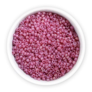 2mm Czech Seed Beads size 11/0 (20g) Pale Mauve Pink Raspberry Preciosa Ornela Rocailles NR 800