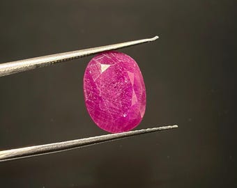 Natural Faceted Ruby Gemstone – July Birthstone, Jewelry Making Supply, Sparkling Precious Gem