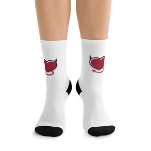 Devil Heart Icon Socks | Recycled Poly Crew Socks